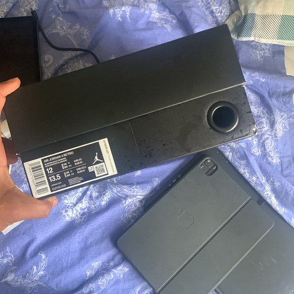 Air Jordan 4 “Black Cats” Black/ Graphite size 12 - Picture 7 of 7